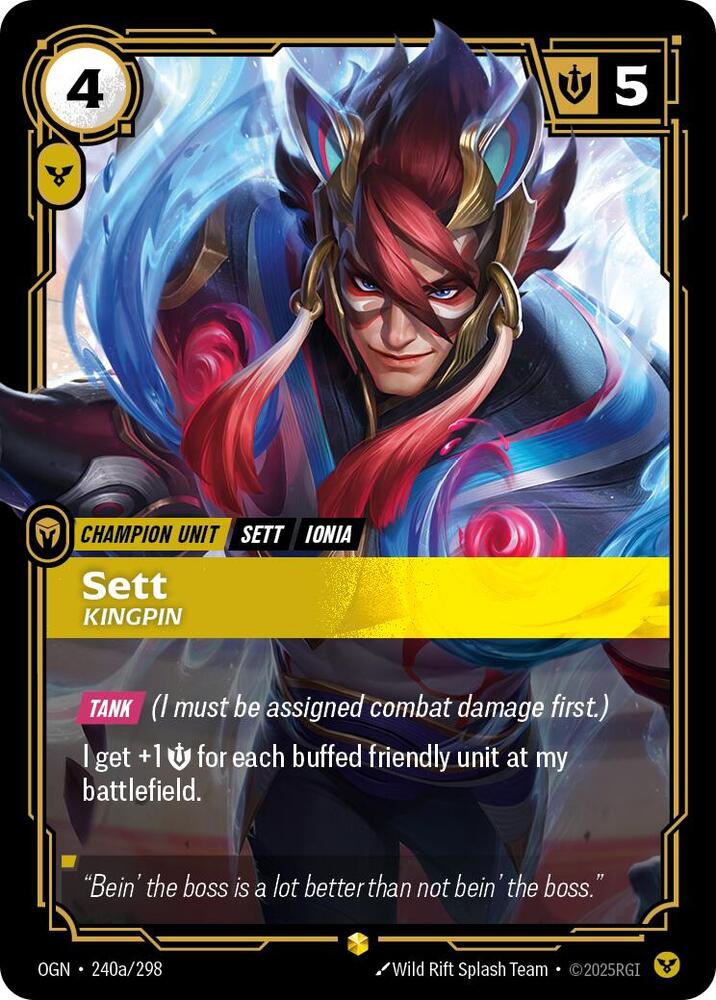Sett - Kingpin (Alternate Art) #240a/298
