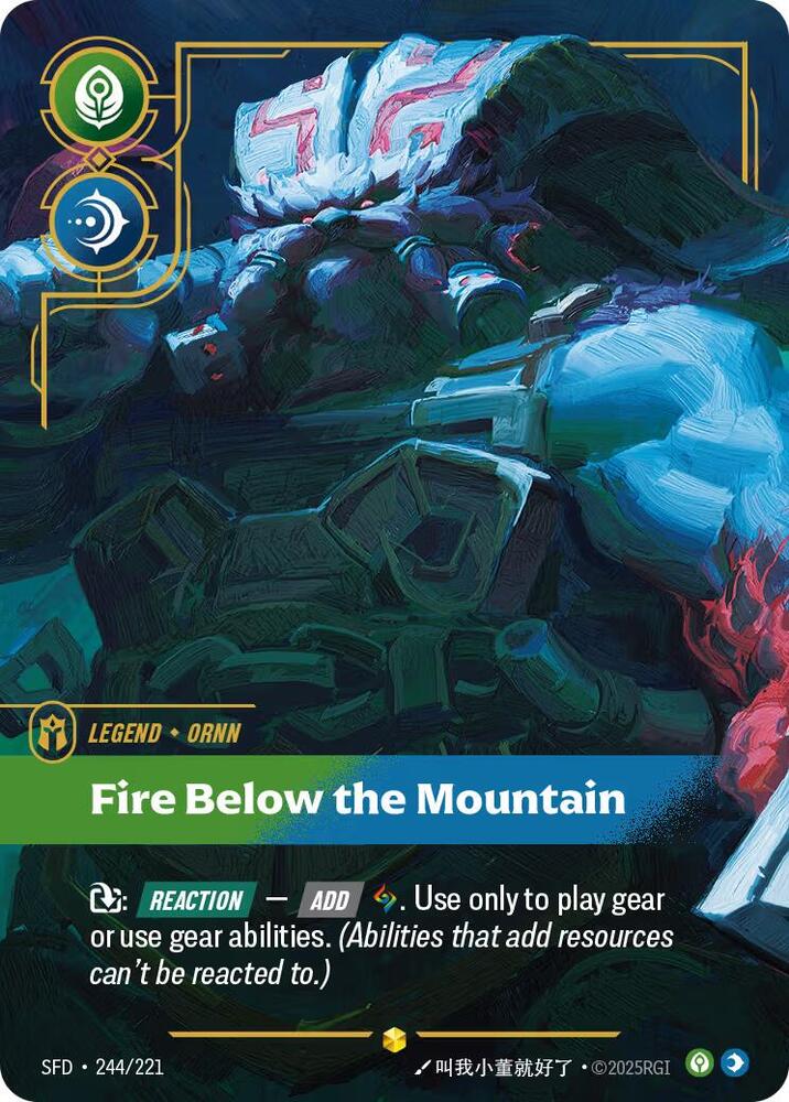 Ornn - Fire Below the Mountain (Overnumbered) #244/221