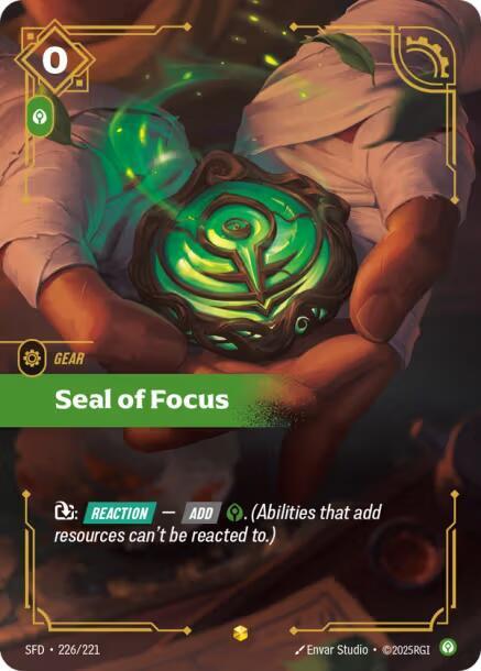 Seal of Focus (Overnumbered) #226/221