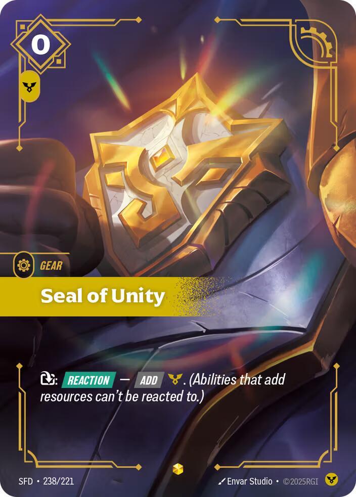 Seal of Unity (Overnumbered) #238/221