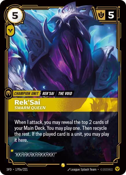 Rek'Sai - Swarm Queen (Alternate Art) #170a/221