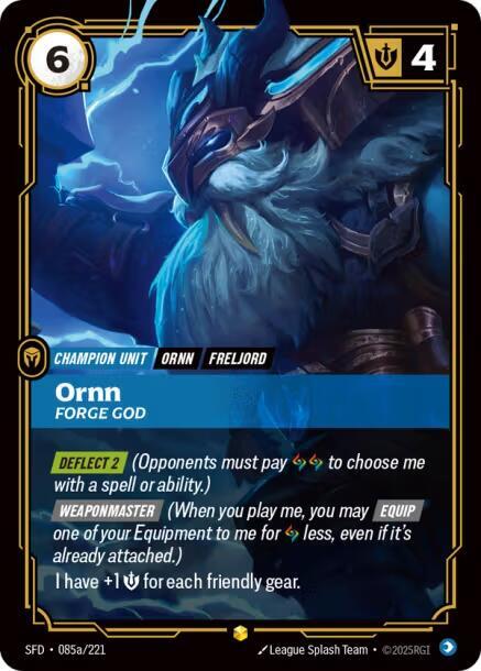 Ornn - Forge God (Alternate Art) #085a/221