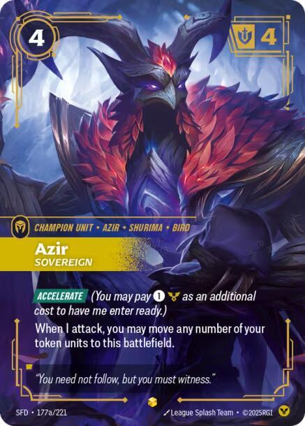 Azir - Sovereign (Alternate Art) #177a/221