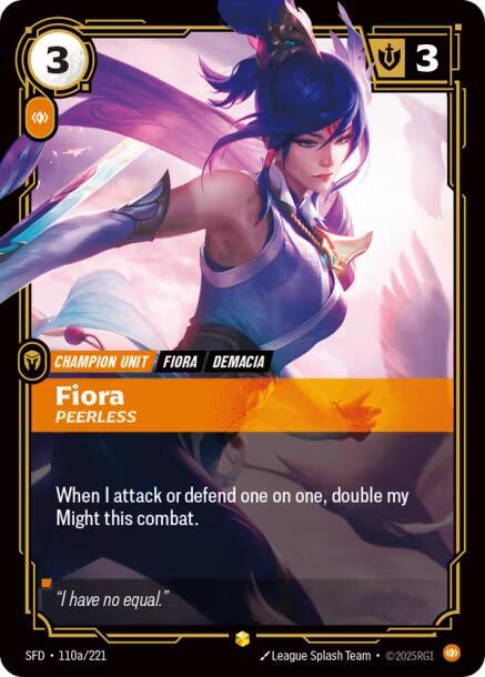 Fiora - Peerless (Alternate Art) #110a/221