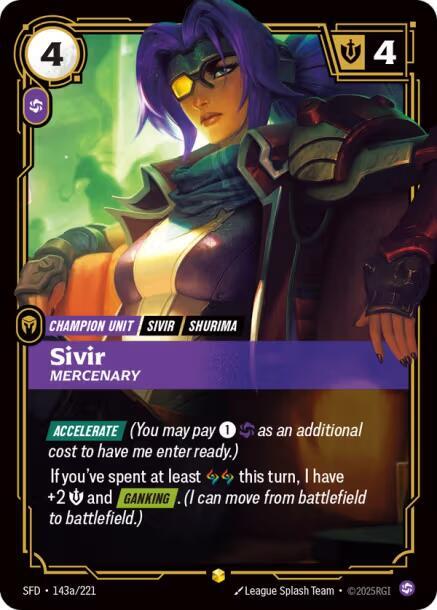 Sivir - Mercenary (Alternate Art) #143a/221