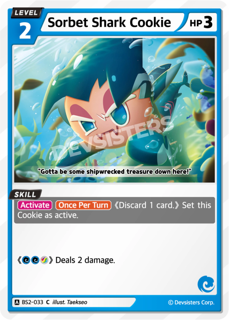 Sorbet Shark Cookie #BS2-033