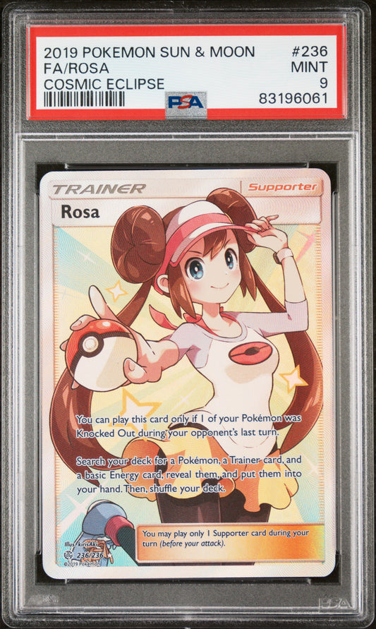 PSA MINT 9 Rosa 236 COSMIC ECLIPSE English SM Cosmic Eclipse Pokemon 2019