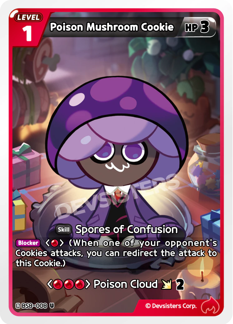 Poison Mushroom Cookie #BS8-008