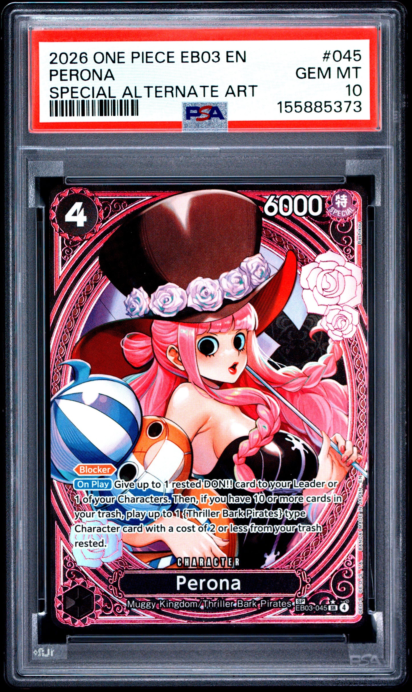 PSA GEM MT 10 Perona 045 SPECIAL ALTERNATE ART English  One Piece 2026