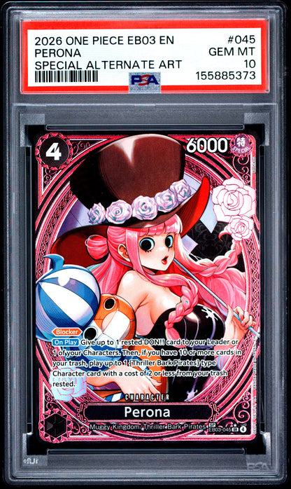 PSA GEM MT 10 Perona 045 SPECIAL ALTERNATE ART English  One Piece 2026
