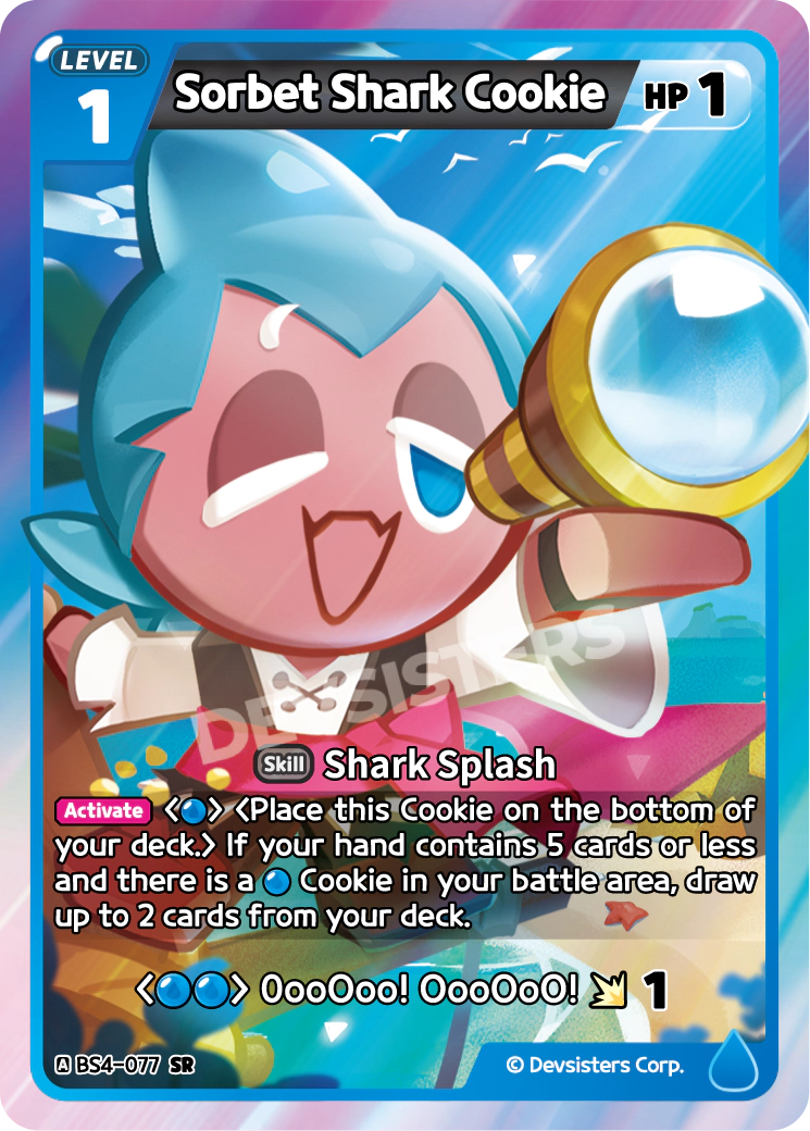 Sorbet Shark Cookie #BS4-077