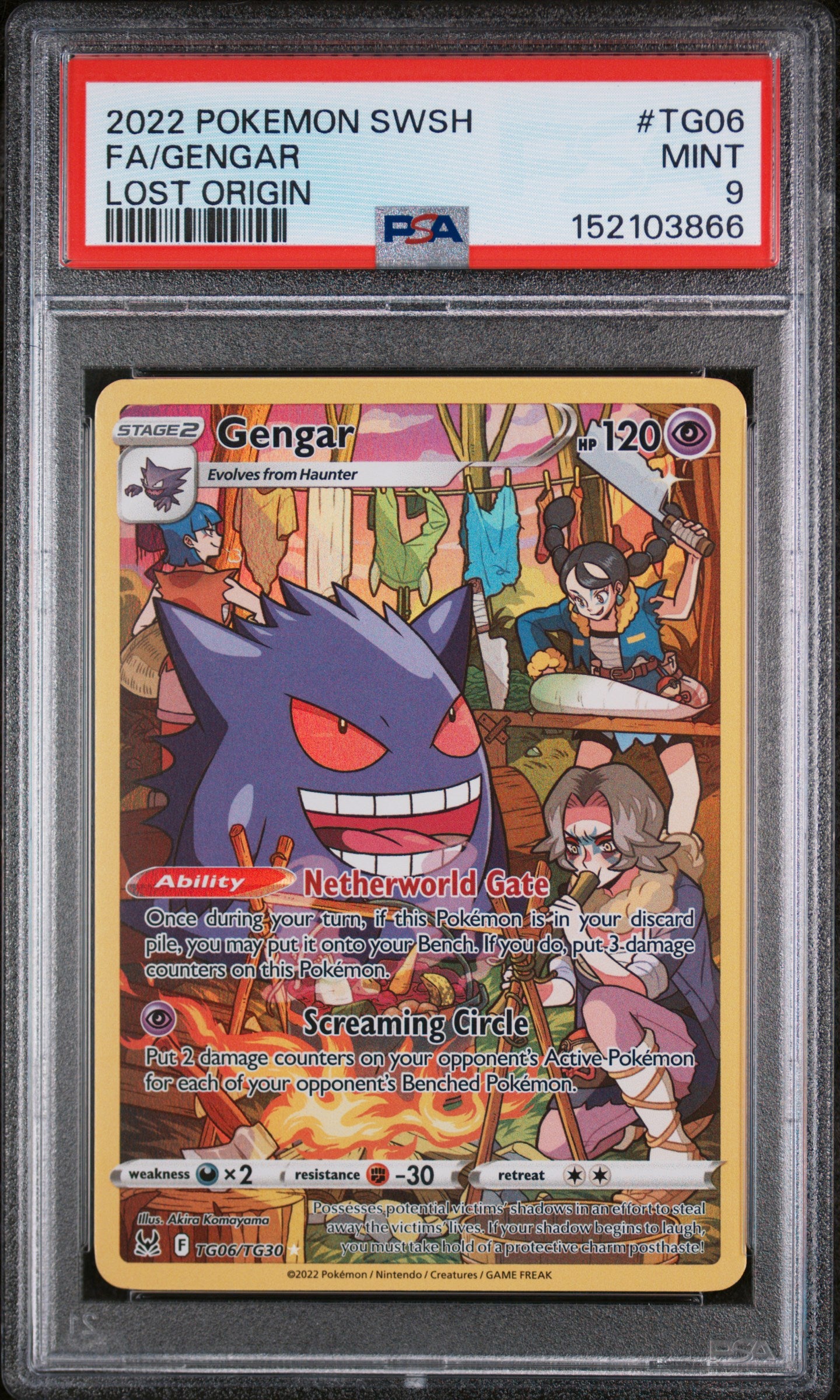 PSA MINT 9 Gengar TG06 LOST ORIGIN English SWSH Lost Origin Pokemon 2022