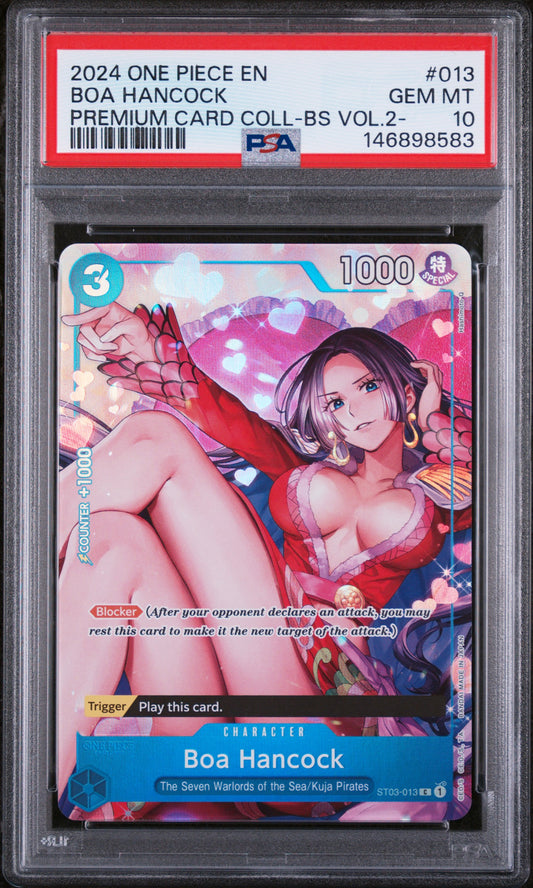 PSA GEM MT 10 Boa Hancock 013 PREMIUM CARD COLL-BS VOL.2- English  One Piece 2024