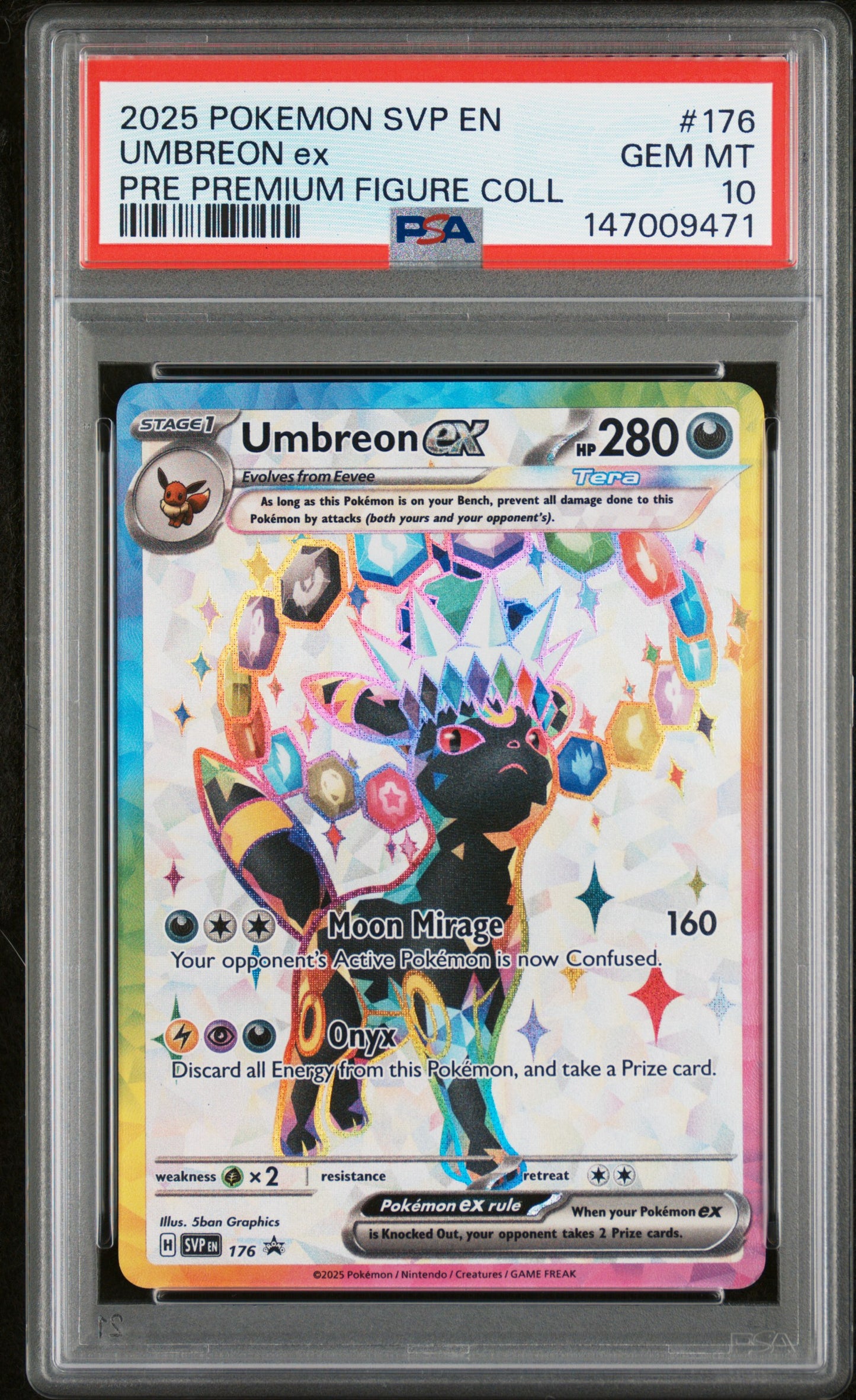 PSA GEM MT 10 Umbreon ex 176 PRE PREMIUM FIGURE COLL English SVP Black Star Promos Pokemon 2025