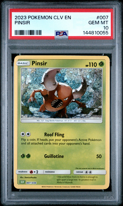 PSA GEM MT 10 Pinsir 007  English Trading Card Game Classic Venusaur & Lugia ex Deck Pokemon 2023
