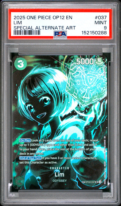 PSA MINT 9 Lim 037 SPECIAL ALTERNATE ART English Legacy Of The Master One Piece 2025