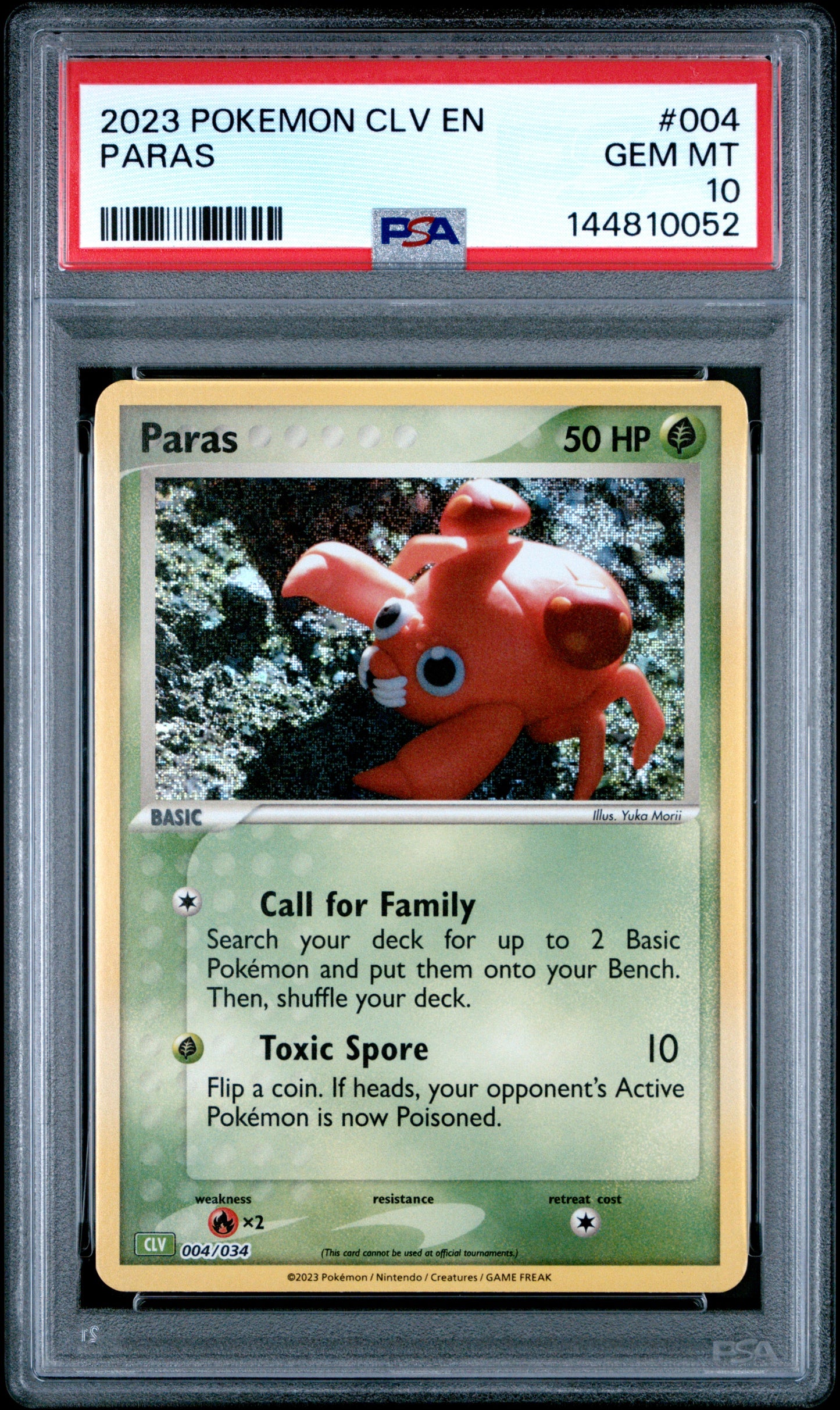 PSA GEM MT 10 Paras 004  English Trading Card Game Classic Venusaur & Lugia ex Deck Pokemon 2023