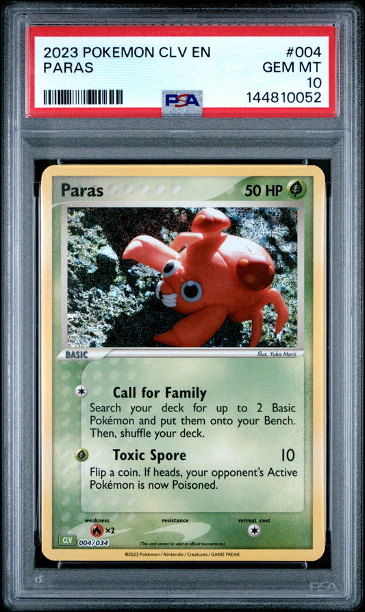 PSA GEM MT 10 Paras 004  English Trading Card Game Classic Venusaur & Lugia ex Deck Pokemon 2023