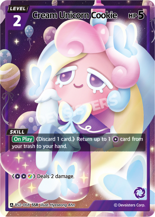 Cream Unicorn Cookie #BS2-068@1