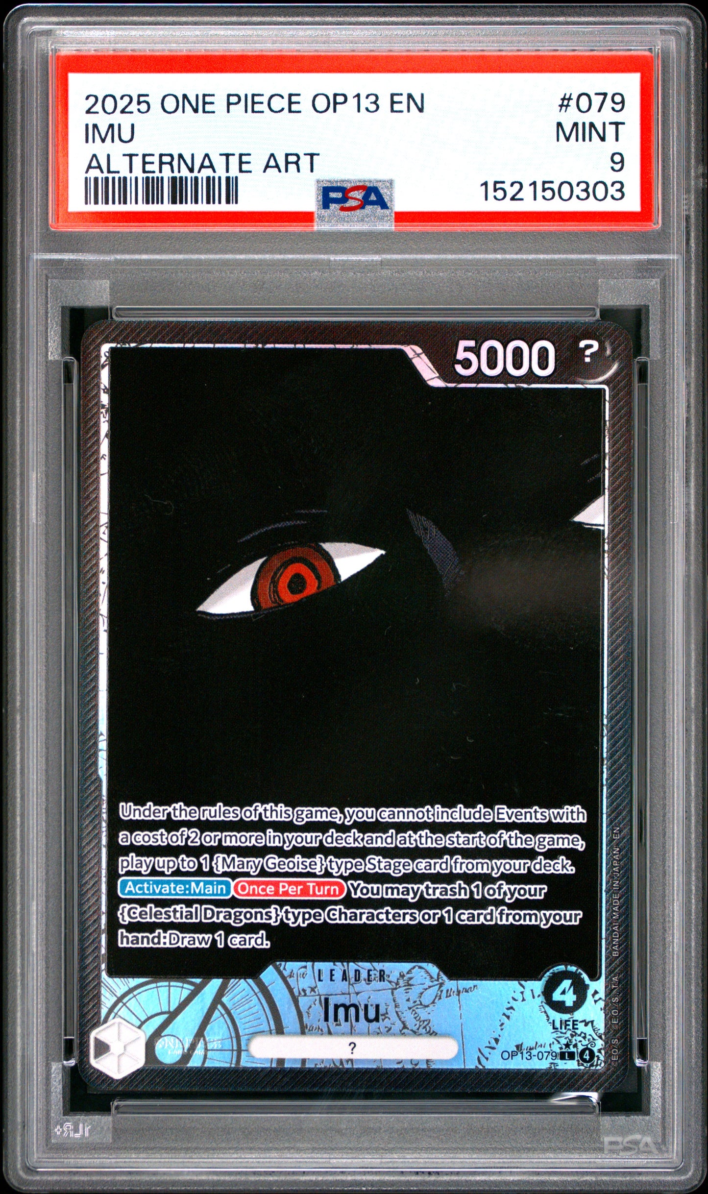 PSA MINT 9 Imu 079 ALTERNATE ART English Carrying On His Will One Piece 2025
