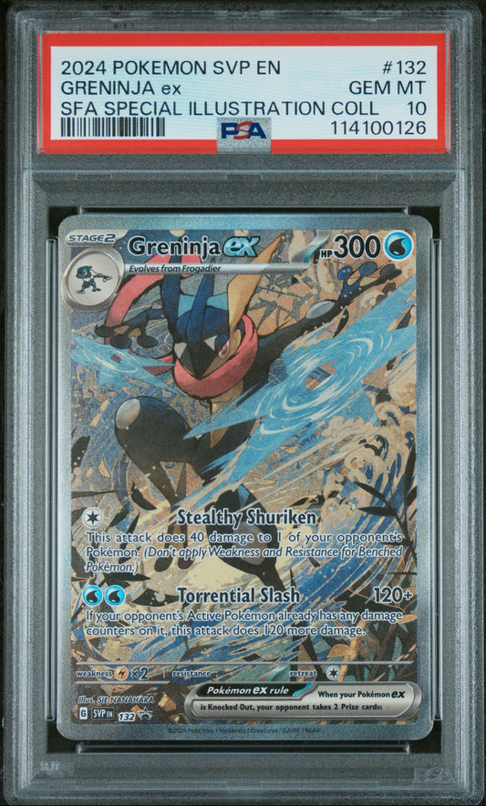 PSA GEM MT 10 Greninja ex 132 SFA SPECIAL ILLUSTRATION COLL English SVP Black Star Promos Pokemon 2024