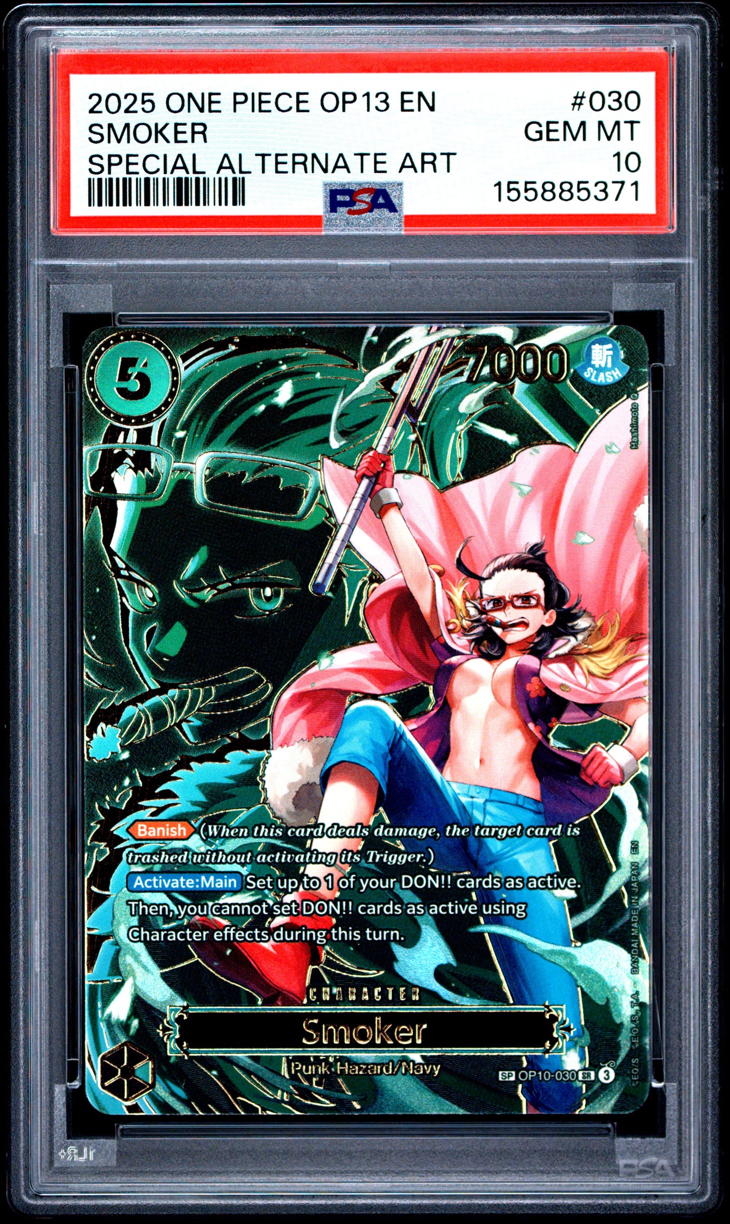 PSA GEM MT 10 Smoker 030 SPECIAL ALTERNATE ART English Carrying On His Will One Piece 2025