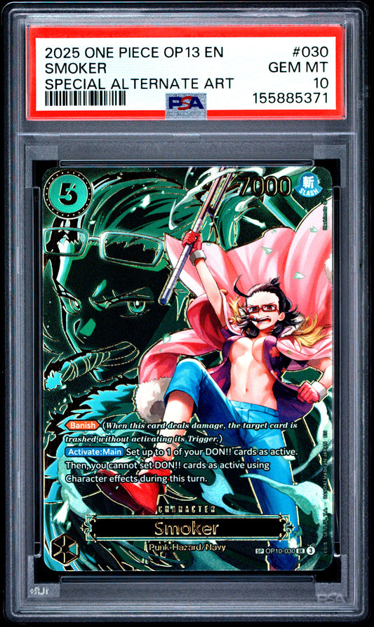 PSA GEM MT 10 Smoker 030 SPECIAL ALTERNATE ART English Carrying On His Will One Piece 2025