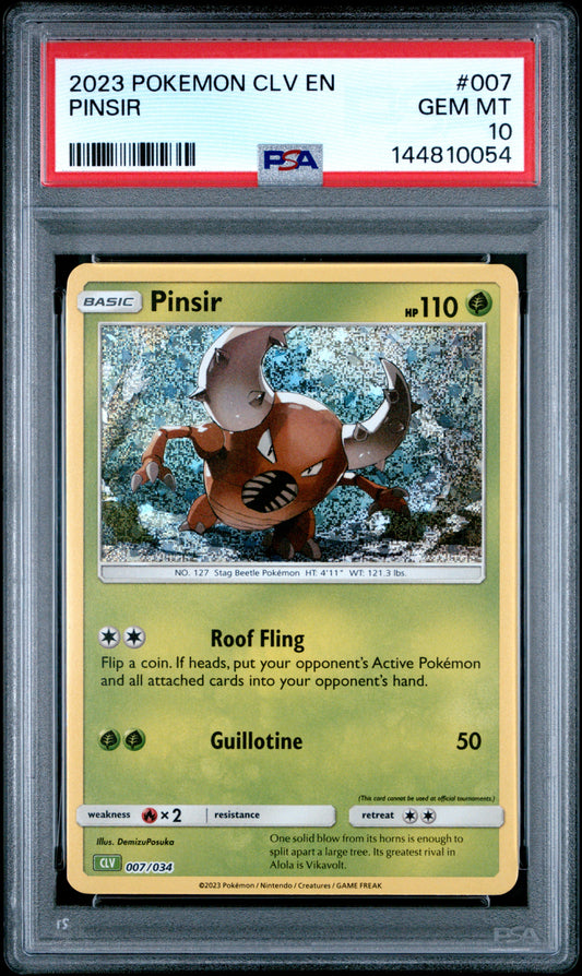 PSA GEM MT 10 Pinsir 007  English Trading Card Game Classic Venusaur & Lugia ex Deck Pokemon 2023